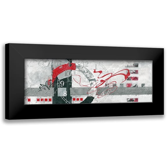 Finn 14x7 Black Modern Framed Museum Art Print Titled - TIMELINE