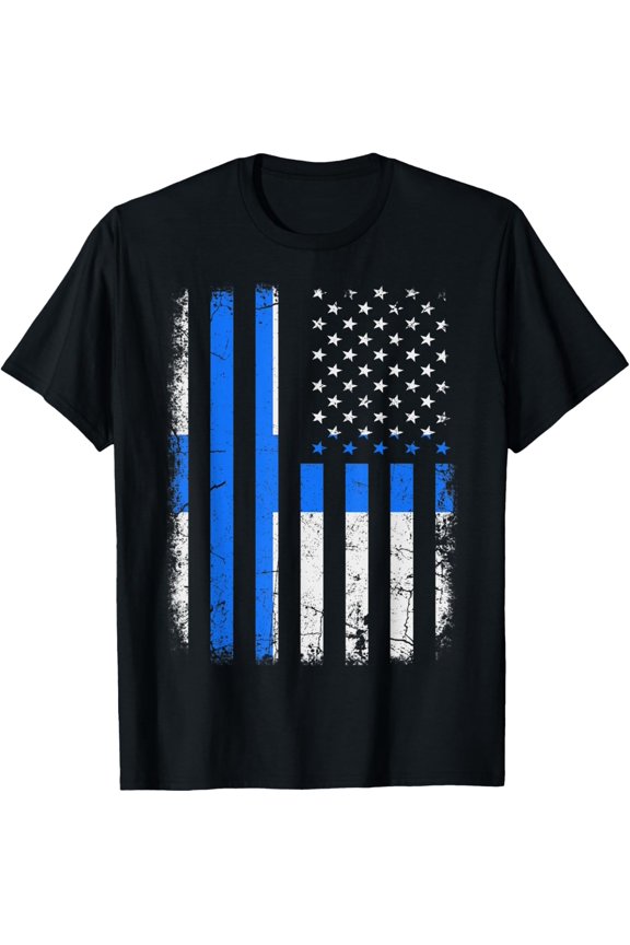 Finn American Flag Finland America Pride Heritage T-Shirt