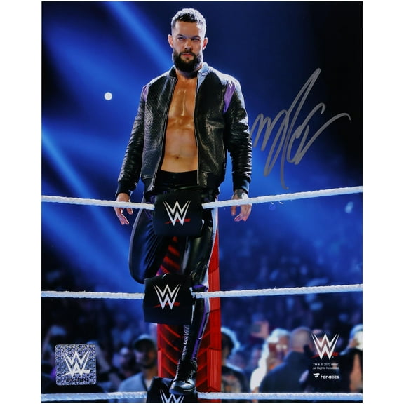 Finn Balor WWE Autographed 8" x 10" Sitting on Top Turnbuckle with Jacket On Photograph - Fanatics Authentic Certified