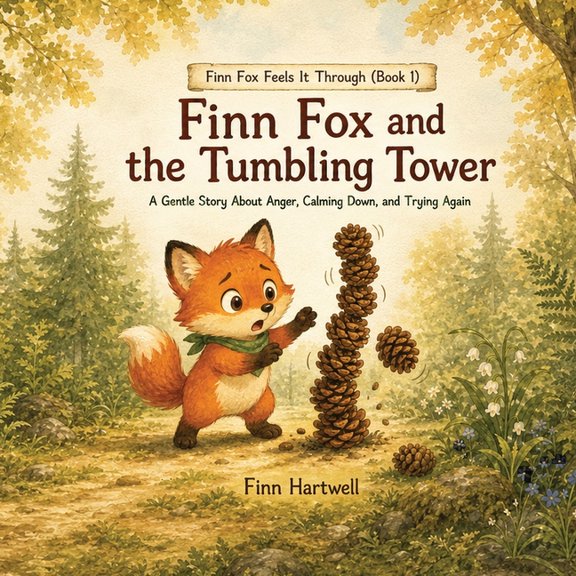 Finn Fox Feels It Through Finn Fox and the Tumbling Tower: A Gentle Story About Anger, Calming Down, and Trying Again, Book 1, (Paperback)