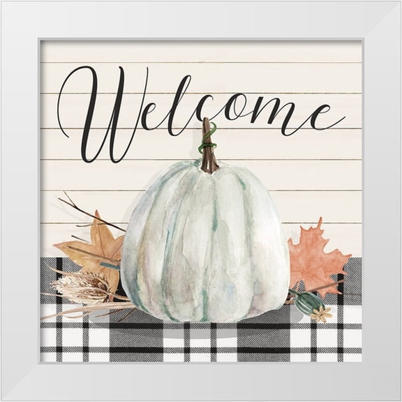 Finn, Livi 12x12 White Modern Wood Framed Museum Art Print Titled - Harvest Welcome