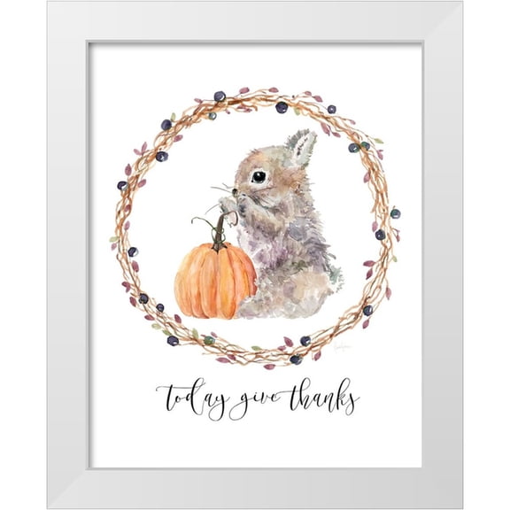 Finn, Livi 12x14 White Modern Wood Framed Museum Art Print Titled - Harvest Home Bunny