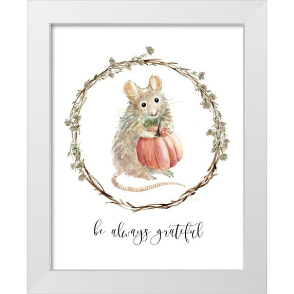 Finn, Livi 12x14 White Modern Wood Framed Museum Art Print Titled - Harvest Home Mouse