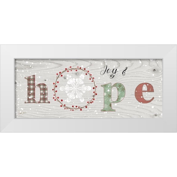 Finn, Livi 14x8 White Modern Wood Framed Museum Art Print Titled - Farmhouse Christmas Hope Sign