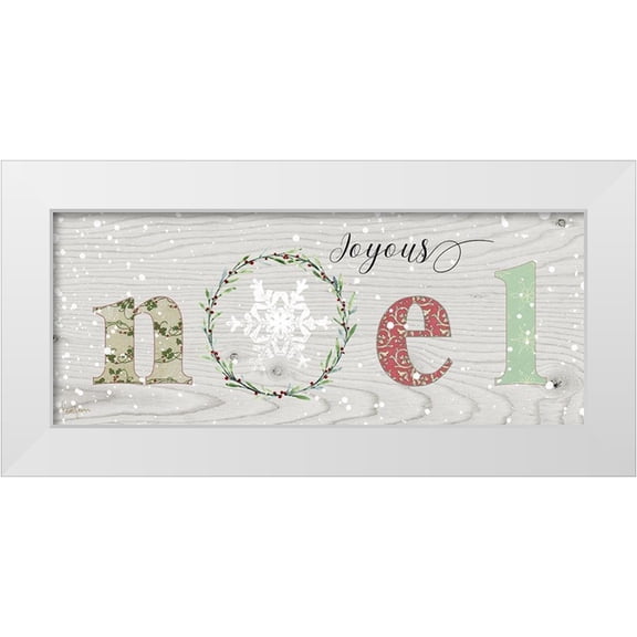 Finn, Livi 14x8 White Modern Wood Framed Museum Art Print Titled - Farmhouse Christmas Noel Sign