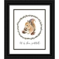 thumbnail image 1 of Finn, Livi 15x18 Black Ornate Wood Framed with Double Matting Museum Art Print Titled - Harvest Home Squirrel, 1 of 4