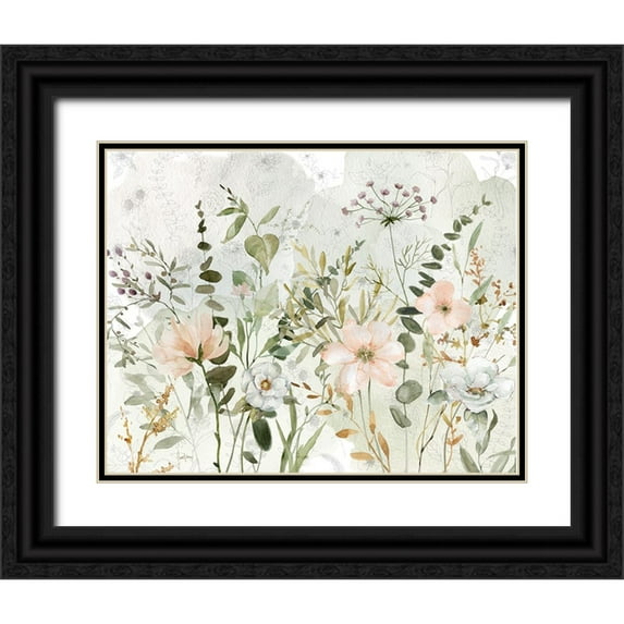 Finn, Livi 18x15 Black Ornate Wood Framed with Double Matting Museum Art Print Titled - Botanical Sketchbook Floral III