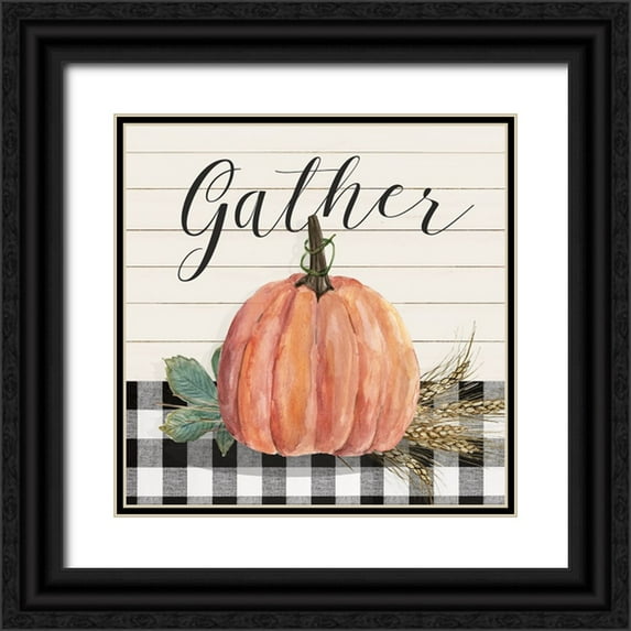 Finn, Livi 26x26 Black Ornate Wood Framed with Double Matting Museum Art Print Titled - Harvest Gather