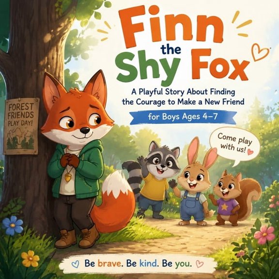 Finn the Shy Fox: A Playful Story About Finding the Courage to Make a New Friend, for Boys Ages 4-7, (Paperback)