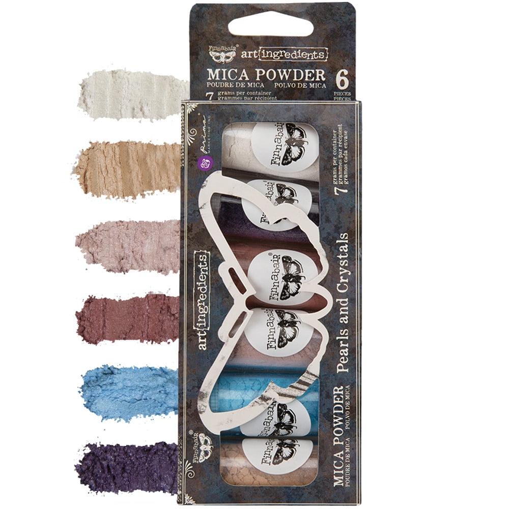 Finnabair Art Ingredients Mica Powder Set 7g 6/Pkg-Pearls & Crystals