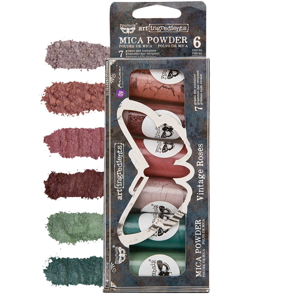 Finnabair Art Ingredients Mica Powder Set 7g 6/Pkg-Vintage Roses