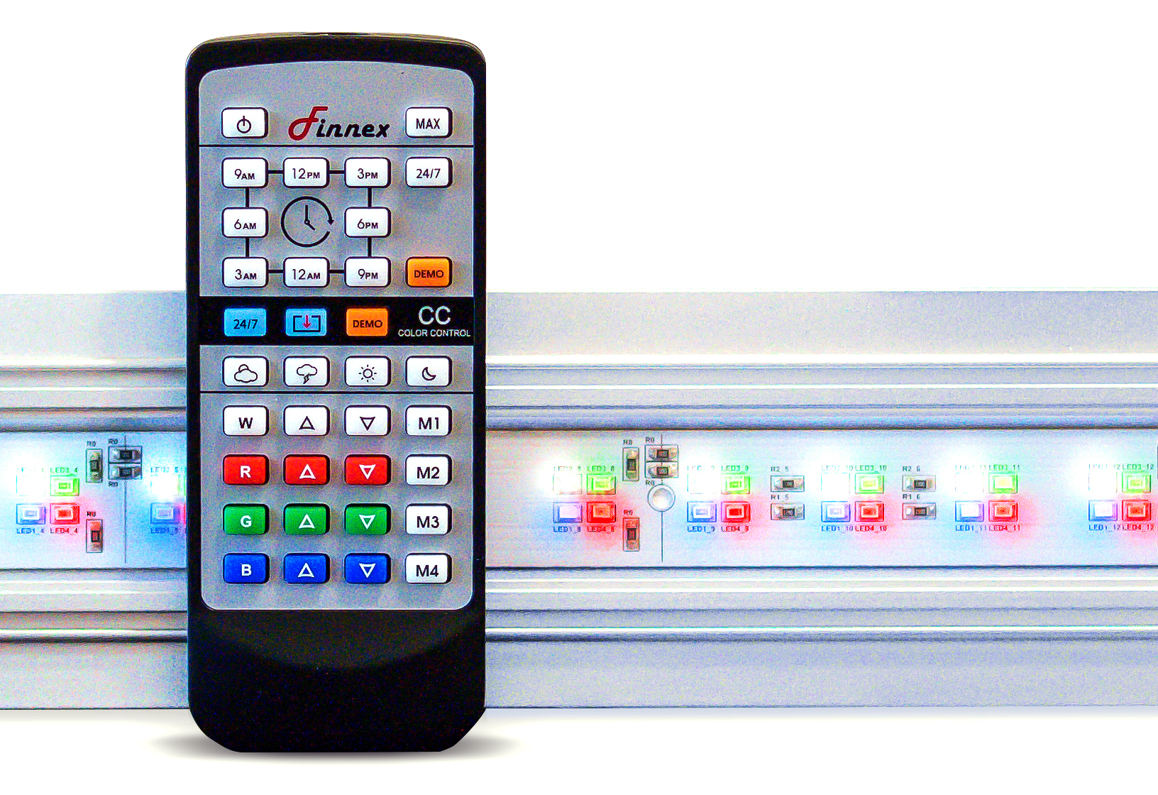 Slim 30-Inch Aluminum LED Aquarium Light with Remote