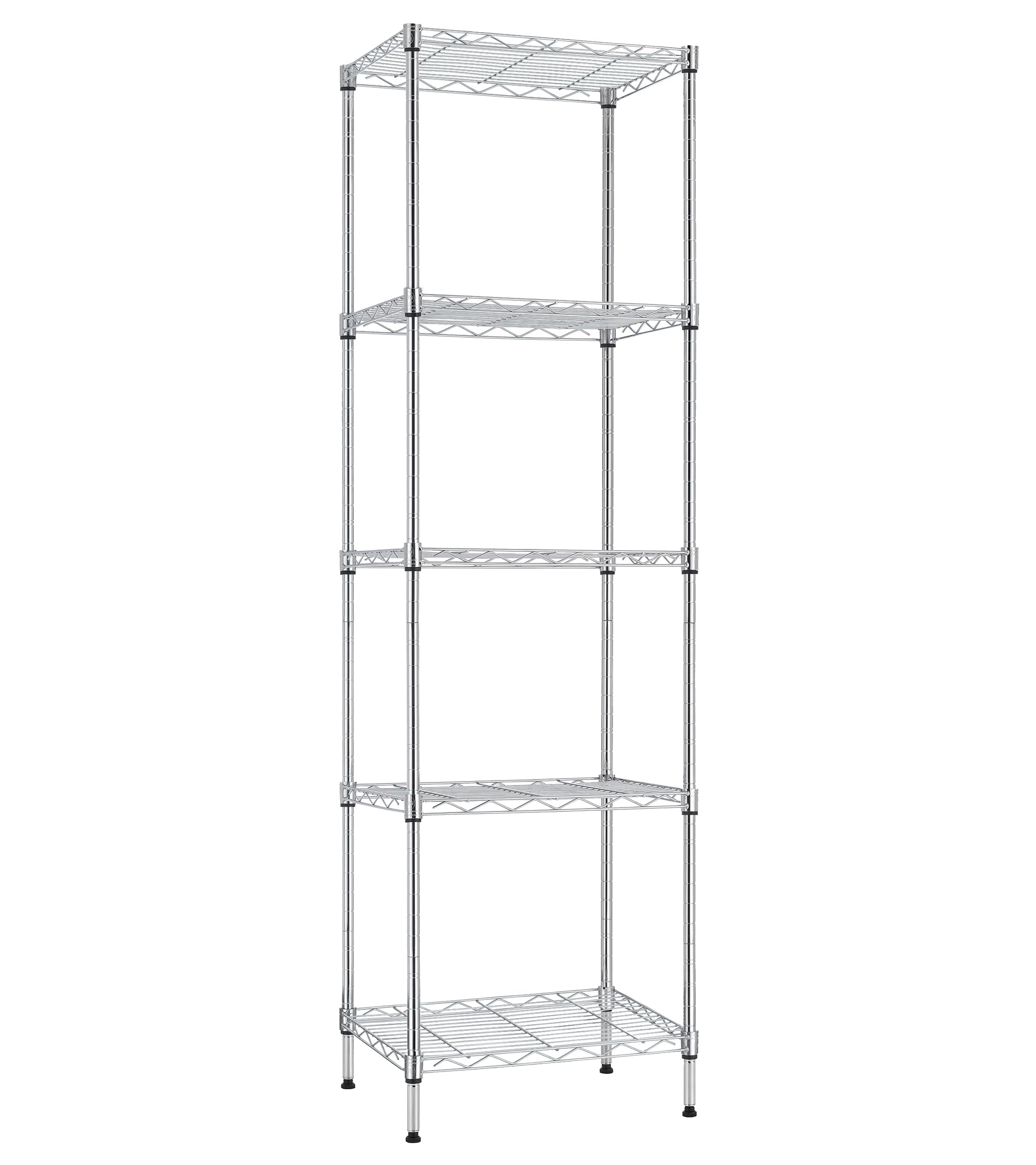 Finnhomy Heavy Duty 5-Tier Wire Shelving Unit, 18"W x 18"D x 59"H Storage Rack