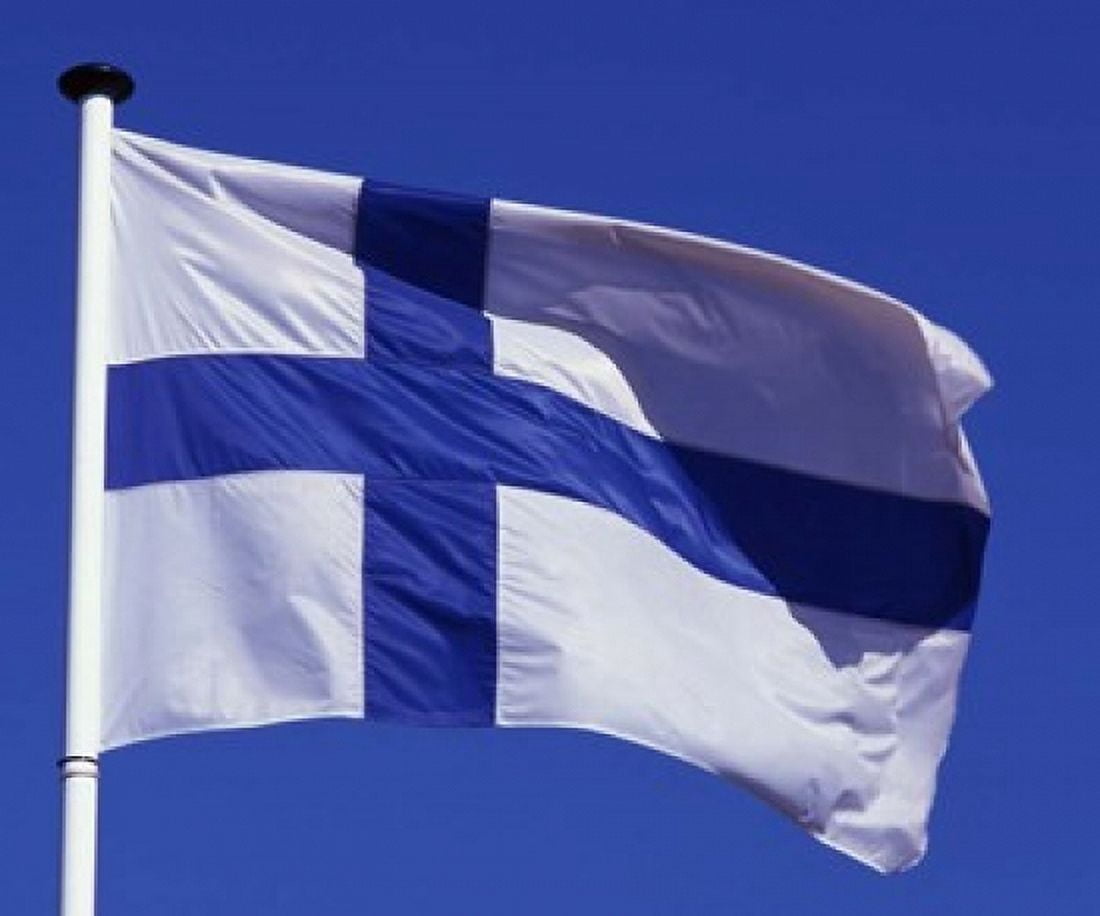 Finnish Flag Finland Canvas Art - Paul Thompson DanitaDelimont (25 x 21)