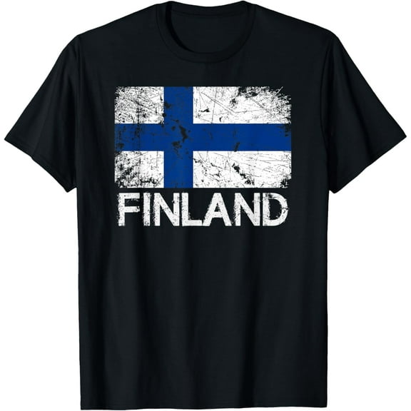 Finnish Flag T-Shirt | Vintage Made In Finland Gift T-Shirt