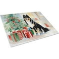 thumbnail image 1 of Finnish Lapphund Cozy Christmas Glass Cutting Board Large 12 in x 15 in, 1 of 5