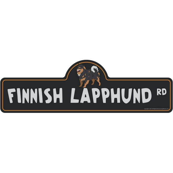 Finnish Lapphund Street Sign | Indoor/Outdoor | Dog Lover Funny Home Décor for Garages, Living Rooms, Bedroom, Offices | SignMission personalized gift | 36" Wide