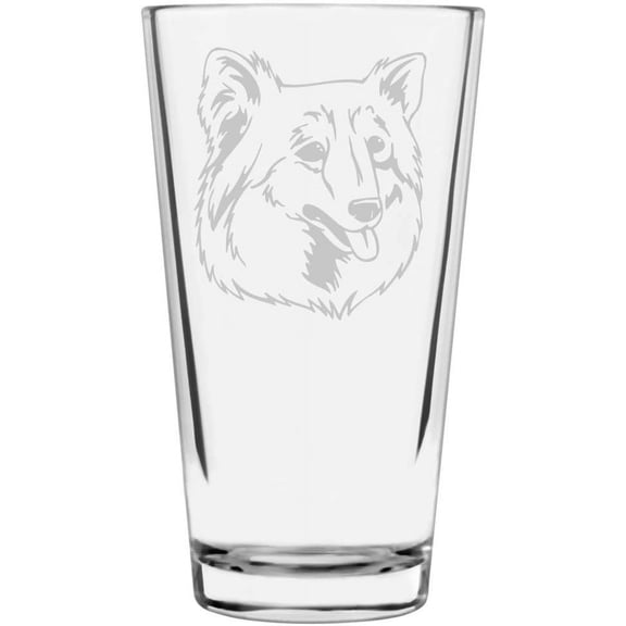 Finnish Spitz Dog Themed Etched All Purpose 16oz Libbey Pint Glass