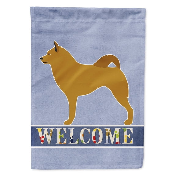 Finnish Spitz Welcome Flag Canvas House Size