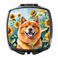 thumbnail image 1 of Finnish Spitz in Sunflowers Compact Mirror 2.75 in x 3 in, 1 of 4