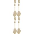 Fino Demi Spoon, Rose Design, Gold Plated Stainless Steel, Made in