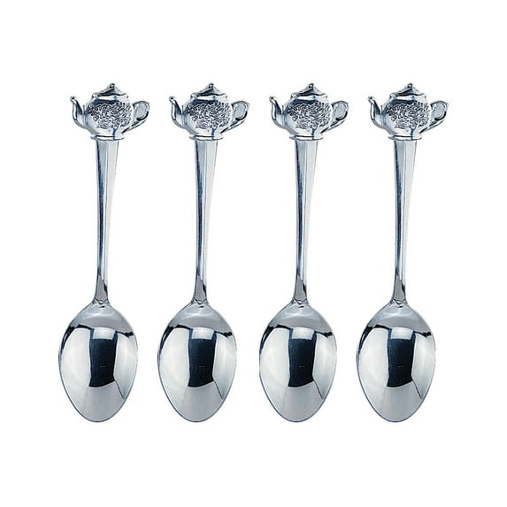 Fino Demi Spoon Set, Teapot Design, Stainless Steel, Set of 4
