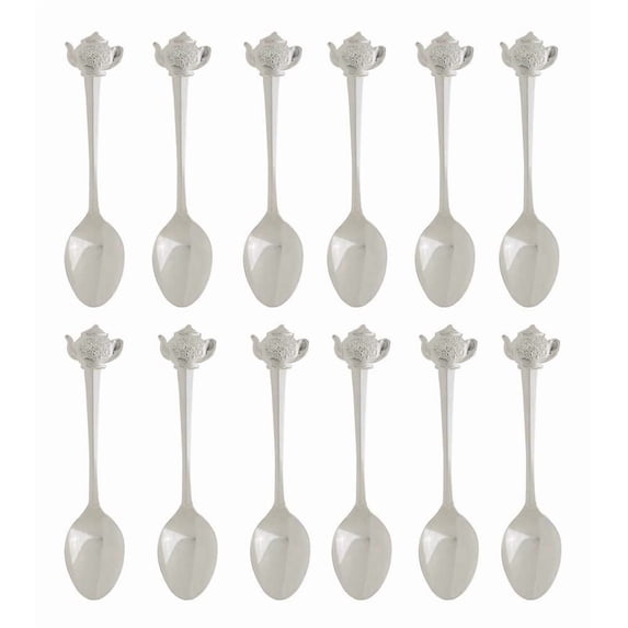 Fino Demi Spoon, Silver-Plated Stainless Steel, Teapot Design, For ...