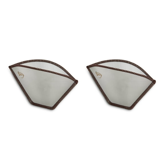 Fino Flexible Mesh Reusable Coffee Filter, Number 2-Size, Brews 2 to 6-Servings, Set of 2