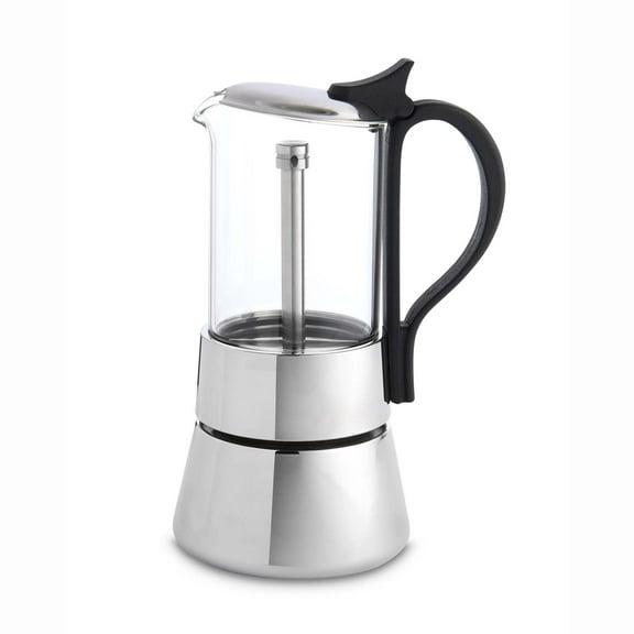 Fino Glass Top Espresso Coffee Maker, Brews up to 4 Servings