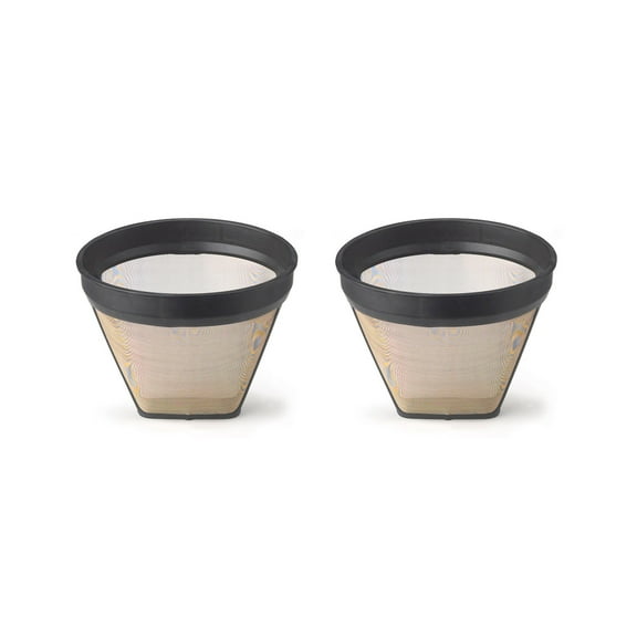 Fino Gold Mesh Permanent Coffee Filters, Number 2-Size Filter, Brews 2 to 6-Cups, Set of 2
