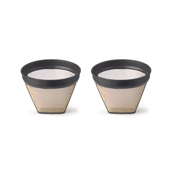 Fino Gold Mesh Permanent Coffee Filter, Number 2 Size, Set Of 2, Reusable