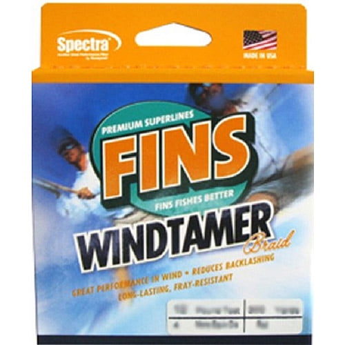 Fins Spectra Fishing Line, Windtamer, Slate Green