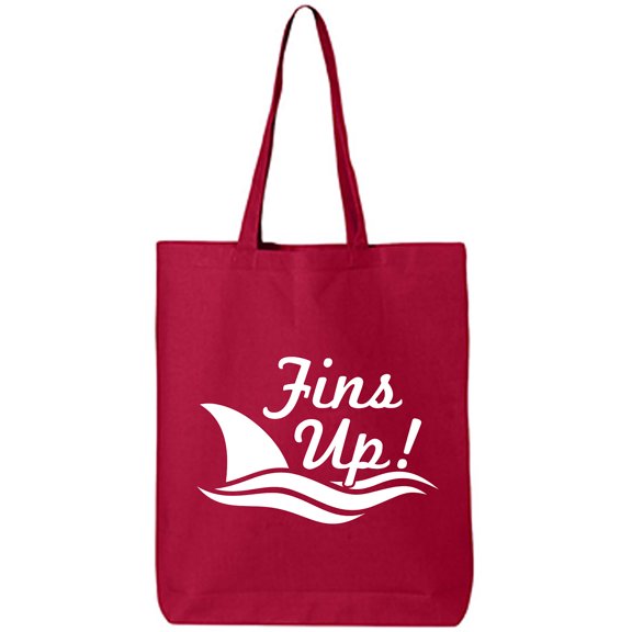 Fins Up! Cotton Canvas Tote Bag