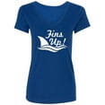 thumbnail image 1 of Fins Up! Womens V-Neck T-Shirt, 1 of 2