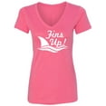 thumbnail image 1 of Fins Up! Womens V-Neck T-Shirt, 1 of 2
