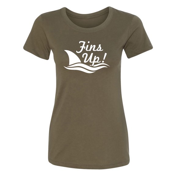 Fins Up! Womens crewneck tee
