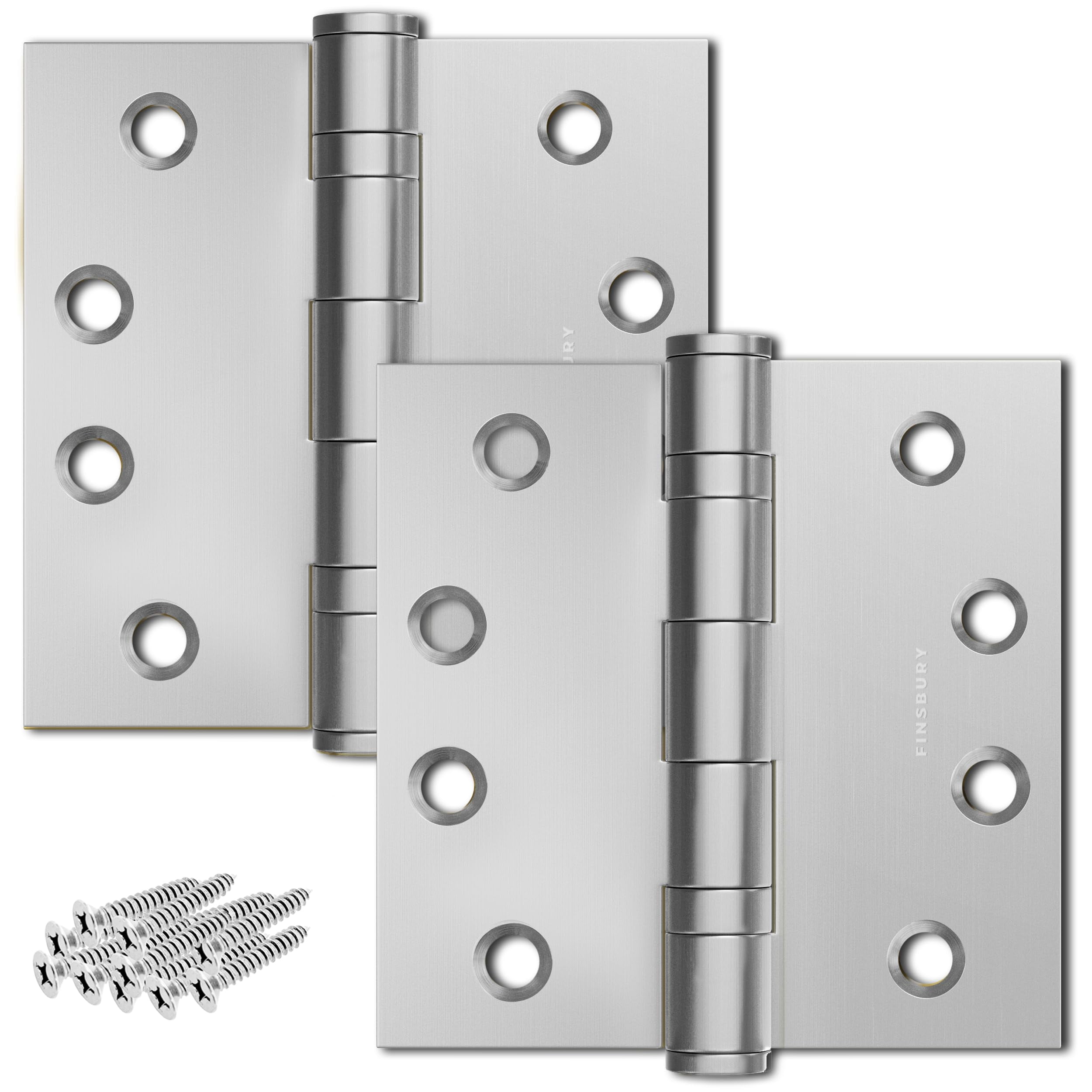 Finsbury Hardware Door Hinge Ball Bearing 4 x 4" Inches Solid 304 Steel Durable Heavy Duty