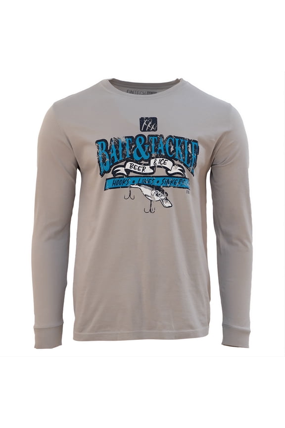 Baitshop Long Sleeve Graphic T-Shirt - 2XL - Alloy