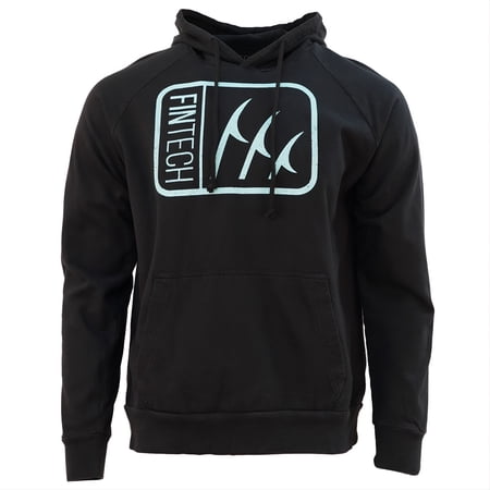 Fintech Box Logo Point Breeze Fleece Pullover Hoodie - Large - Anthracite