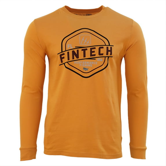 Fintech FPF Badge Long Sleeve Graphic T-Shirt - Medium - Autumn Blaze