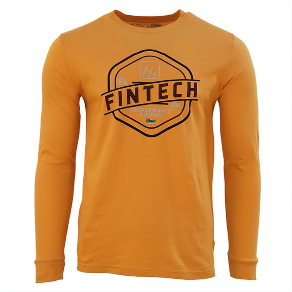 Fintech FPF Badge Long Sleeve Graphic T-Shirt - Small - Autumn Blaze