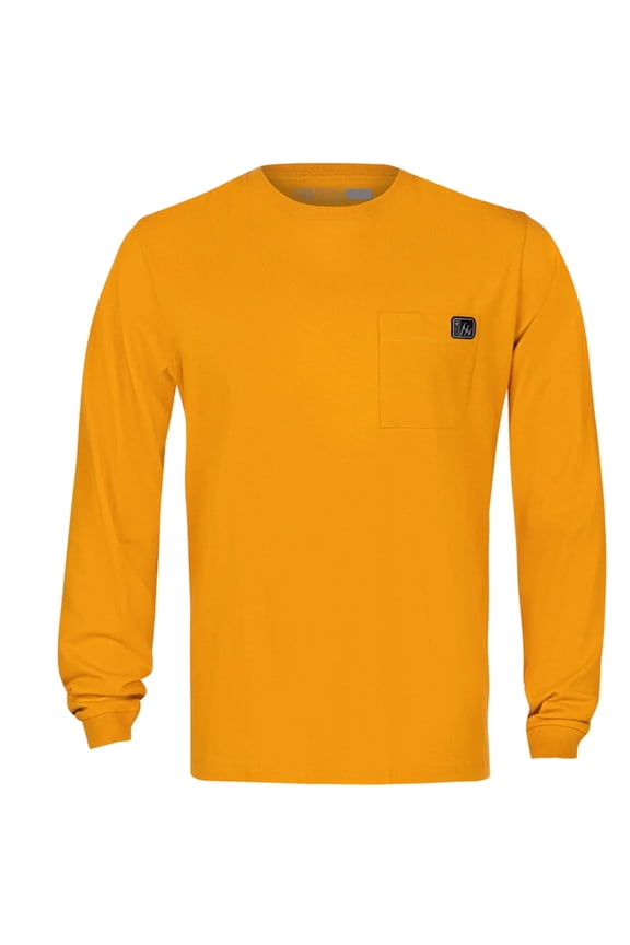 Heavy-Duty Long Sleeve Graphic T-Shirt - Small - Inca Gold