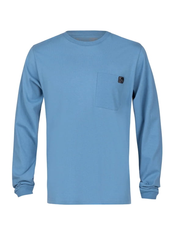 Spine Heavy-Duty Long Sleeve Graphic T-Shirt - Medium- Blue Heaven