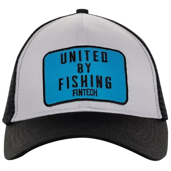 Fintech United By Fishing Snapback Hat - Brilliant White