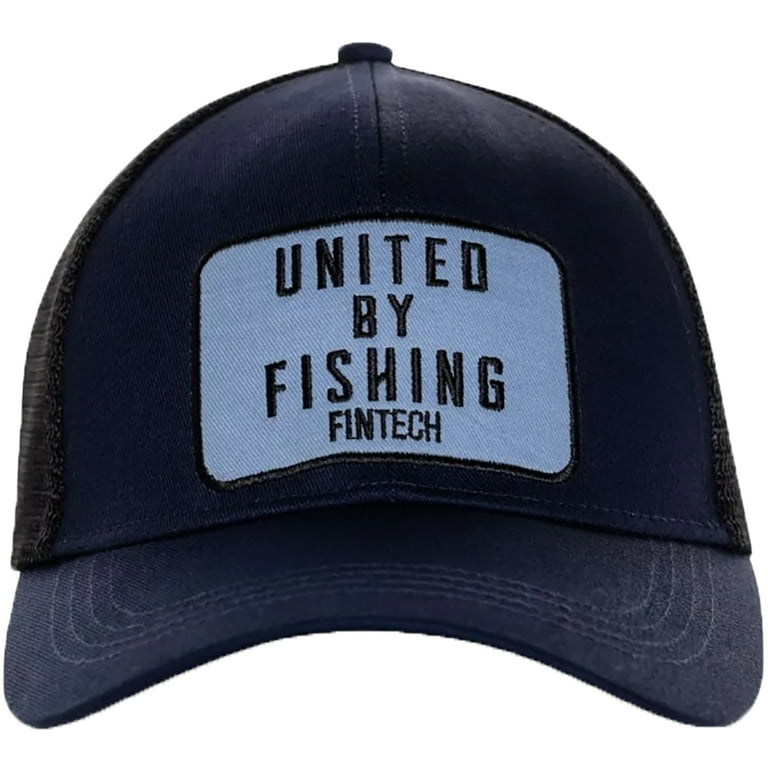 Fintech United By Fishing Snapback Hat - Dress Blues
