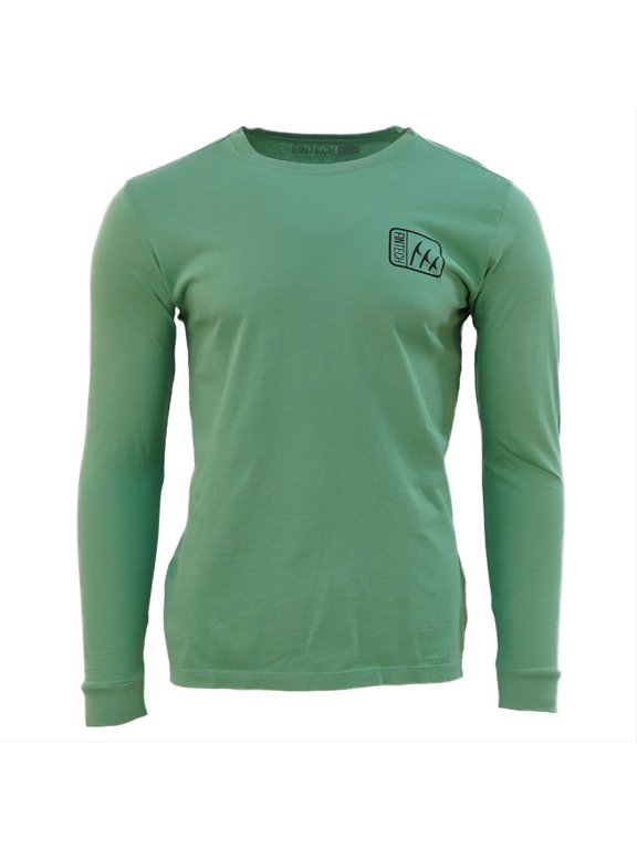 Wanted Bass Long Sleeve Graphic T-Shirt - Medium - Frosty Spruce