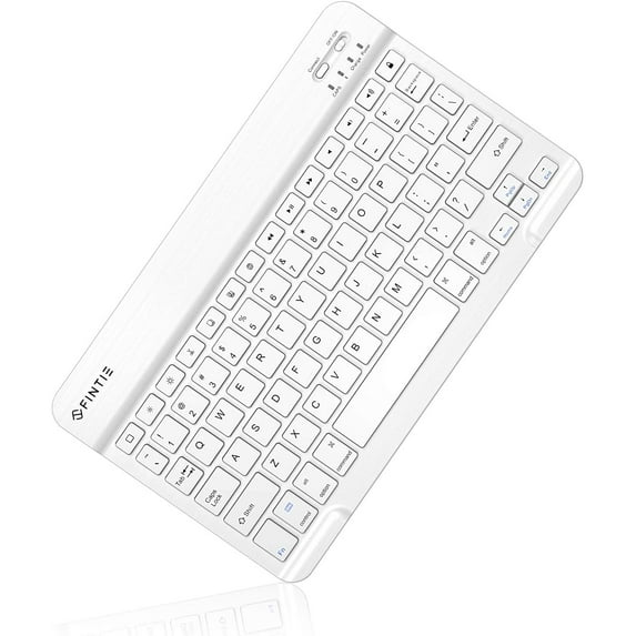 Fintie 10.5-Inch Ultrathin (4mm) Wireless Bluetooth Keyboard for iPad Air 4th Gen 10.9", iPad 10.2", iPad Air 3rd Gen 10.5"/Air 2/Air, iPad Pro 11/Pro 10.5/Pro 9.7, iPad 9.7 Inch, iPad 2/3/4, White