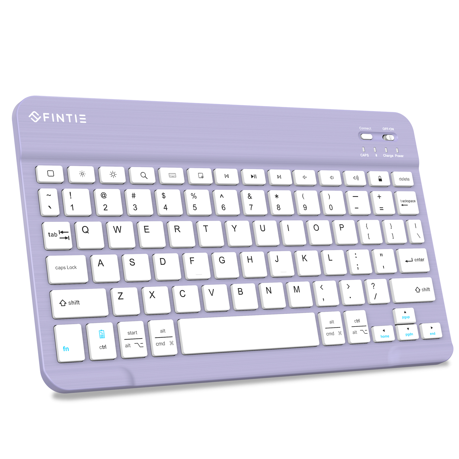 Fintie 10-Inch Ultrathin (4mm) Wireless Bluetooth Keyboard for iPad Samsung Tablet, iPhone Smartphone, iOS, Android Tablets Phone, Lavender - image 1 of 8