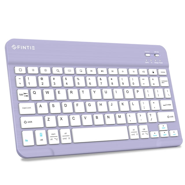 Fintie 10-Inch Ultrathin (4mm) Wireless Bluetooth Keyboard for iPad Samsung Tablet, iPhone Smartphone, iOS, Android Tablets Phone, Lavender
