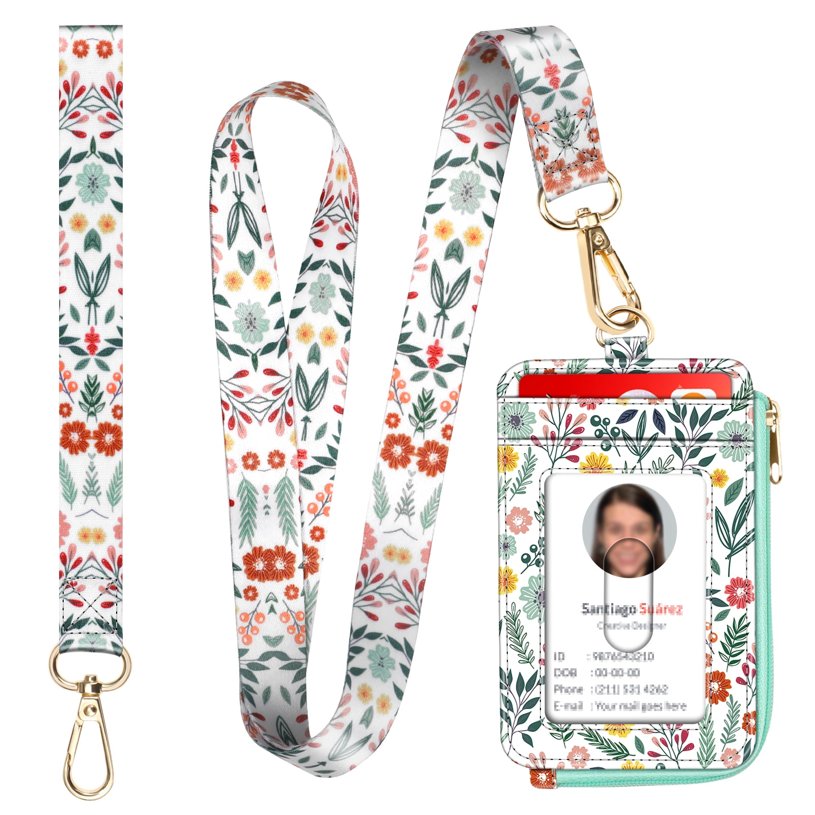 Fintie 2-in-1 ID Badge Holder & Lanyard Wallet – RFID Protected Card Holder With Wrist & Neck Strap